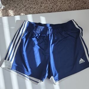 Adidas Navy Blue Shorts with White Stripes